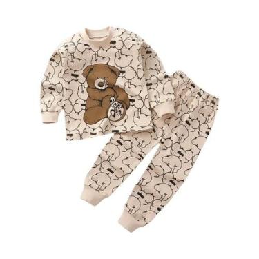 Imagem de Conjunto De Pijamas De Algodão Para Bebês Meninos E Meninas Camiseta L