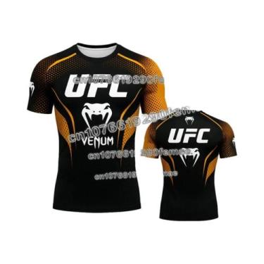 Imagem de Camiseta De Treinamento De Verão UFC Impressão 3D Masculina Manga Curt