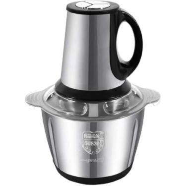 Imagem de Liquidificador Elétrico de Carne Alimentício em Aço Inoxidável com Capacidade 3L Potente 600W para Legumes Frutas Nozes Fácil Usar Economizando Auxili