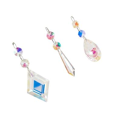 Imagem de Spritewelry Apanhador de sol de cristal, apanhador de brilho solar de cristal transparente, prisma de arco-íris, prisma de lágrima, cristais pendurados, prismas para decoração de jardim e casa