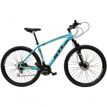 Imagem de Bicicleta Aro 29 Gti Roma Alumínio 21v Freio A Disco Hidráulico Garfo Com Suspensão - Azul Tam.15