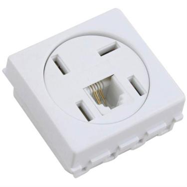 Imagem de Tomada Para Telefone 4p Telebrás+rj11 Modelo Americano Lux2-liz 57115-050 Tramontina Tom.tel 4p+