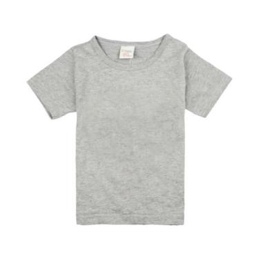 Imagem de Camisetas De Algodão De Verão Para Meninos E Meninas, Manga Curta, Top