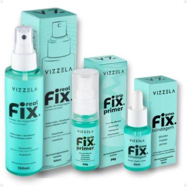 Imagem de Kit Vizzela Fix: Primer Grip, Fixador Real E Blindagem Gotas
