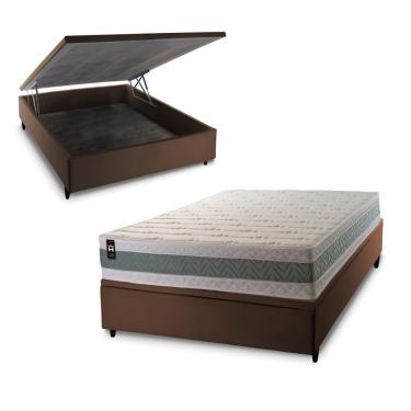 Imagem de Conjunto Box Baú Oxford 138x188 Verde Espuma D33 King House