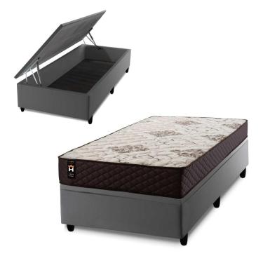 Imagem de Cama Box Baú Allura 96x203 com Molas Ensacadas King House