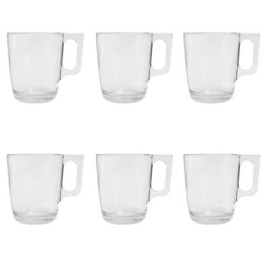 Imagem de Jogo com 6 canecas de vidro transparente 160ml para chá e café - Kaveh