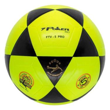 Imagem de Bola Futevôlei Poker Rio, Amarelo fluorescente, Preto