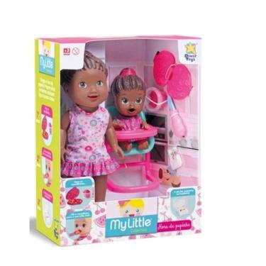 Imagem de Boneca Negra My Little Collection Hora Da Papinha reborn - Divertoys, 