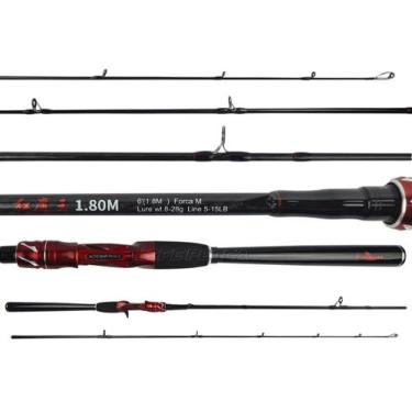 Imagem de Vara Para Carretilha Alto Mar Pesca Top Red 6'0" (1,80m) 5-15Lbs CW-HS