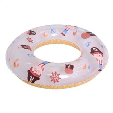 Imagem de Boia Infantil Aventura Pirata 60CM Tamanho Único Fácil De Encher Trans