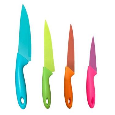 Imagem de Conjunto com 4 Facas Inox Color - HM