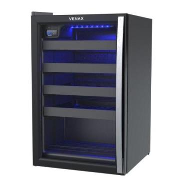 Imagem de Adega Venax Piubella 24 Garrafas Preto Porta Invertida 220 V, 220V