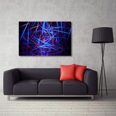 Imagem de Quadro Abstrato decorativo Escritório  B Sala Tela em Tecido
