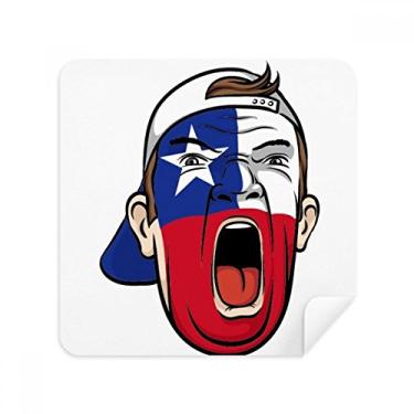 Imagem de Boné de maquiagem facial bandeira do Chile com cabeça gritando óculos pano limpador de tela tecido camurça pacote com 2