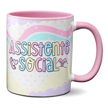 Imagem de Caneca Assistente Social Profissão Amor Presente Lindo (Rosa)