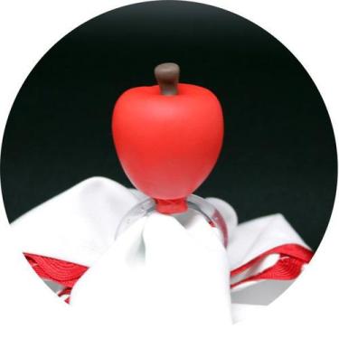 Imagem de Anel Porta Guardanapo De Biscuit Maçã Vermelha - M&G Decor