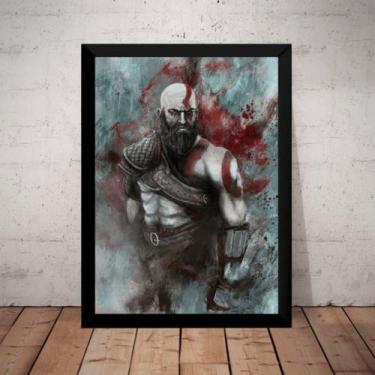 Imagem de Quadro Decorativo Game Kratos God Of War 4 Fan Arte Poster - Fanarte