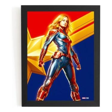Imagem de Quadro Filme Capitã Marvel Arte Poster Moldurado - Fanarte