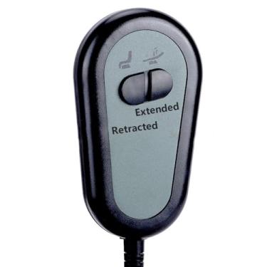 Imagem de SZAWINLI AWINLI Controle remoto manual de 2 botões em forma de cabaça, esquerdo e direito, substituição fixa de plugue de 5 pinos compatível com Okin Limoss Dewert Power cadeira de elevação reclinável