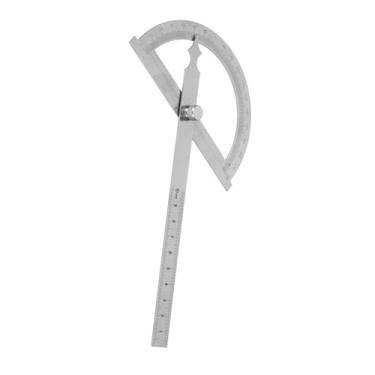 Imagem de Transferidor de Aço Inoxidável, ângulo de ângulo Finder 15cm Régua, 2 Em 1 Combinação para Facilitar a Medição, Leitura Rápida, Disponível Em 3 Tamanhos, Porca de Travamento,