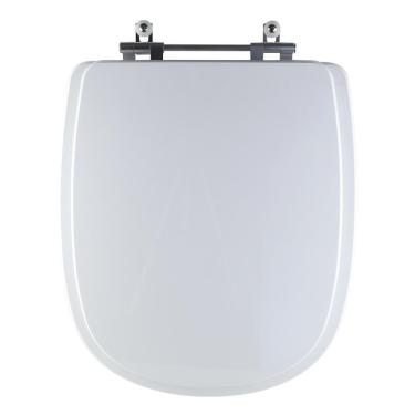 Imagem de Assento Sanitário Tampa De Vaso Branco Mdf Laqueado Sabatini Para Bacia Icasa
