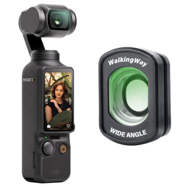 Imagem de Walking Way Lente grande angular F35 0,72x para DJI Osmo Pocket 3 Creator Combo Kit de acessórios, lente grande angular de 112°, fixação magnética/revestimento antirreflexo duplo/vidro óptico HD