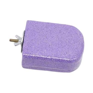 Imagem de IEUDNS Dentes de, boca, molar, suporte para gaiola de pássaros, pedra de moer para periquitos, canários, chinchilas e periquitos, Roxo