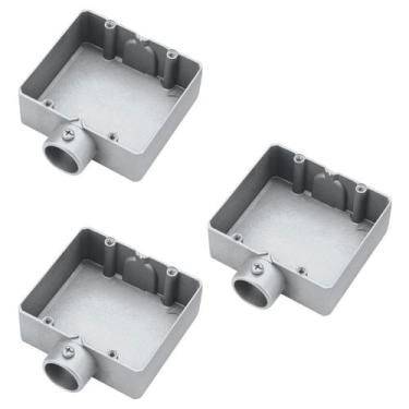 Imagem de 3 Condulete Duplo 1 Polegada Tipo E Sieg Alumínio Sem Rosca