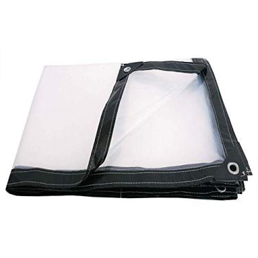 Imagem de Lona impermeável resistente à prova de chuva cobertura de plantas de estufa isolamento tampa transparente pátio externo de plástico, 23 tamanhos, personalização de suporte (cor: transparente, tamanho