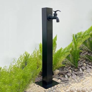 Imagem de Coluna de água vertical de jardim de aço inoxidável 304 - torneira e suporte de mangueira anticongelante independente, dispensador de água e fonte para uso externo (60 cm)