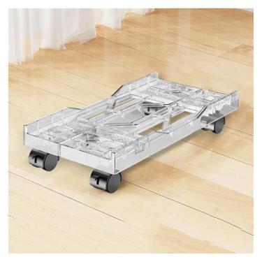 Imagem de VHDY85KA Suporte de PC de escritório ajustável, suporte de torre de CPU, suporte móvel para CPU com 4 rodas giratórias, serve para a maioria dos acessórios de PC (várias cores disponíveis