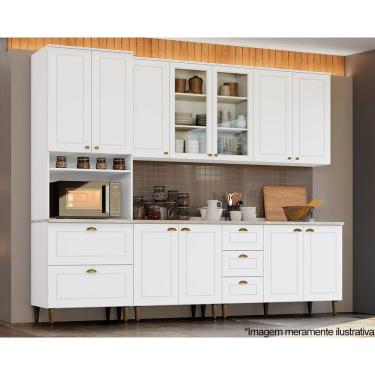 Imagem de Cozinha Modulada Henn Americana Henn 7 Peças c/ Pés C5P52 Branco