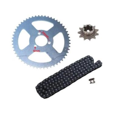 Imagem de Corrente De Embreagem Para Moto 49cc Com 126 Elos E Placa De Corrente 