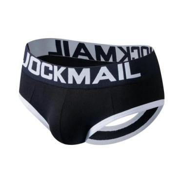 Imagem de Cuecas Boxer Masculinas Sensuais De Algodão Sem Costura Com Abertura T
