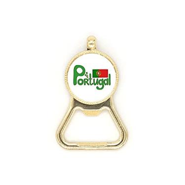 Imagem de Chaveiro de aço inoxidável com estampa verde da bandeira nacional de Portugal