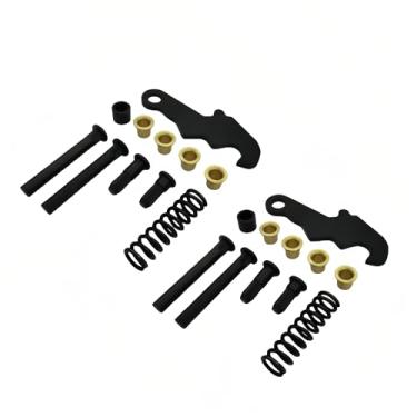 Imagem de Lskioer 2 conjuntos de kit de reparo de dobradiça de porta, kits de reparo de dobradiça de porta LH e RH com bucha de pino conjunto de mola para Ford 1964-1967, para Mustang Mercury Comet