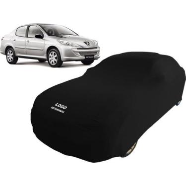 Imagem de Capa Automotiva Para Peugeot 207 Passion Tecido Helanca - Mz, Preta