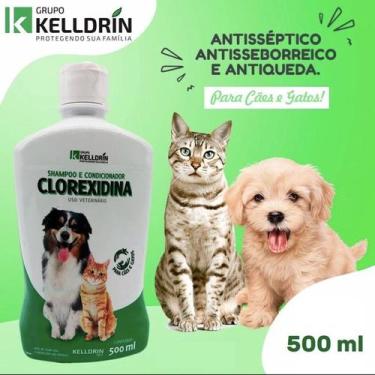Imagem de Shampoo 5 em 1 com Clorexidina Kelldrin para Cães e Gatos 500ml Envio 