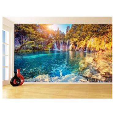 Imagem de Papel De Parede 3D Paisagem Cachoeira Florestas 3,5M Nch242 - Você Dec