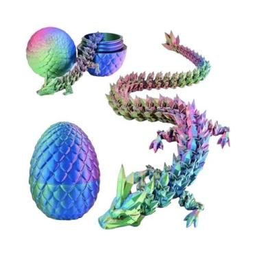 Imagem de Ovo De Dragão Impresso Em 3D De 22 Cm Totalmente Articulado Móvel Gira