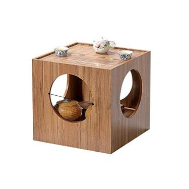 Imagem de Mesa de centro multifuncional com janela de sacada, mesa de varanda, mesa de janela de tatame, mesa de xadrez dobrável (A)