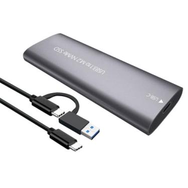 Imagem de Gabinete M.2 NVMe, USB 3.1 GEN1 5Gbps sem ferramentas, M.2 NVMe. para adaptador USB, gabinete SSD para Nvme PCIe M-Key, alumínio
