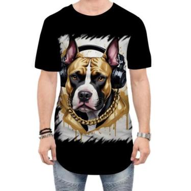 Imagem de Camiseta Longline Pitbull com Headphones 5 - Kasubeck Store®, P