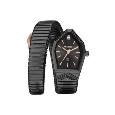 Imagem de Relógio Euro Feminino Ref: Eu2035zdk/5p Bracelete Serpentes Black
