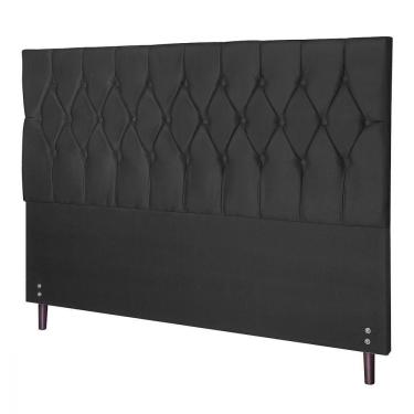 Imagem de Cabeceira Casal King Jbe Madri 195cm Preto Cama Box 193cm