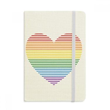Imagem de Arco-íris Gay LGBT Caderno Coração Lésbica Capa Rígida Diário Clássico Diário A5