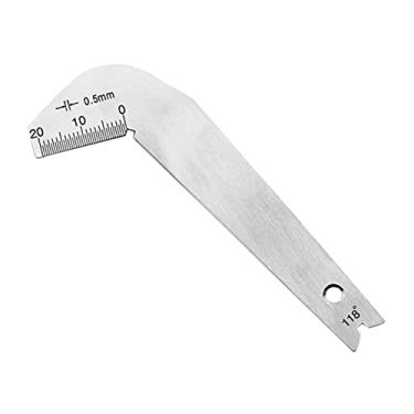 Imagem de shamjina Modelo de calibre de ângulo de perfuração Soldagem de canto de 118 graus Borda frontal Medição de carpintaria leve Esmerilhamento Transferidor