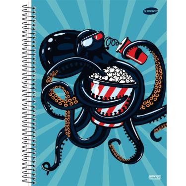 Imagem de Caderno Universitário Capa Dura 10 Matérias 200 Folhas Polvo - São Domingos