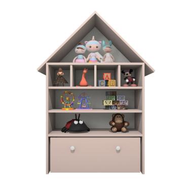 Imagem de Casinha Infantil Organizadora de Brinquedos 100% MDF PlanCasa